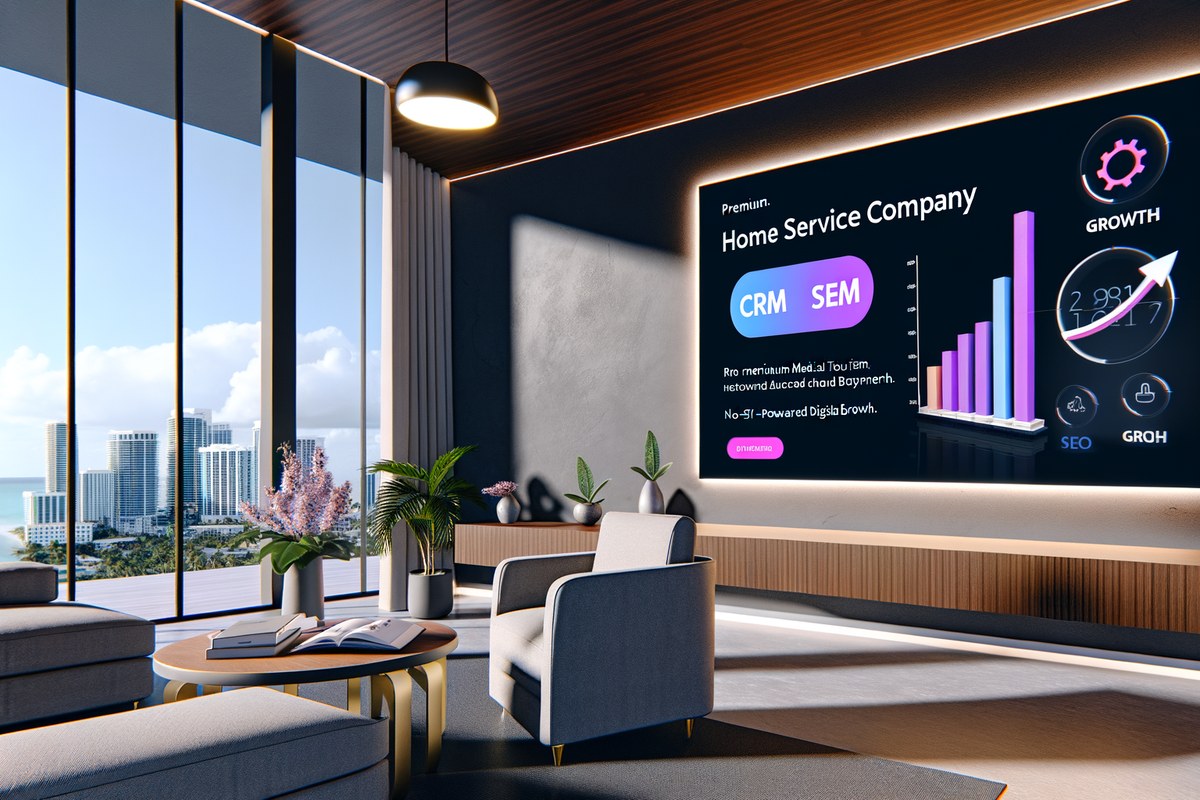 AI-powered SEO, CRM and digital growth concept for home service companies in Miami | miami crm integration services