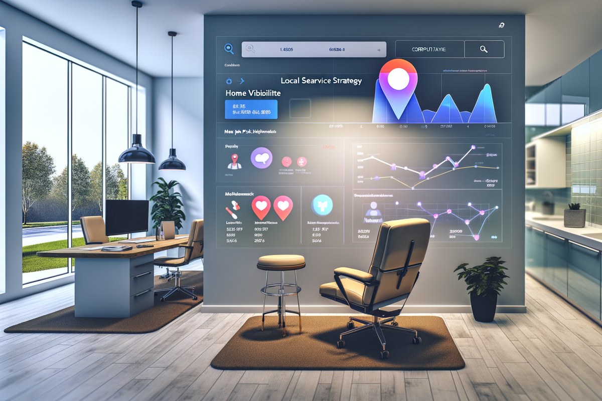 Local SEO and visibility strategy visual for home service companies in Miami