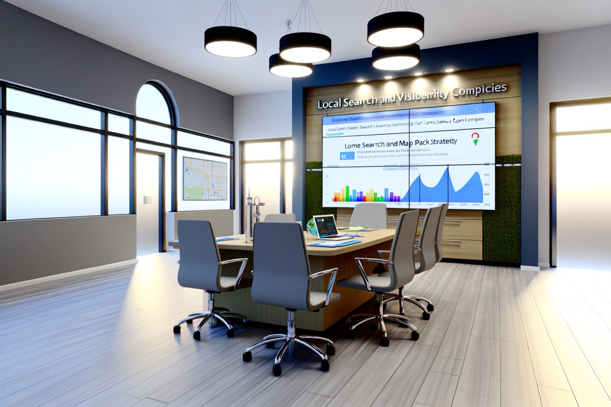 Local SEO and visibility strategy visual for home service companies in Miami