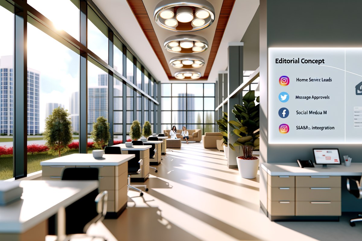 CRM lead tracking and message workflow visual for home service companies in Miami