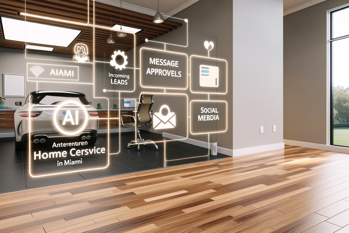 Local SEO and visibility strategy visual for home service companies in Miami