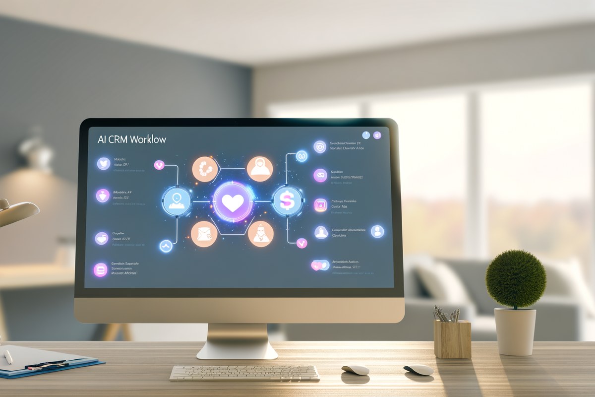 CRM lead tracking and message workflow visual for home service companies in Miami