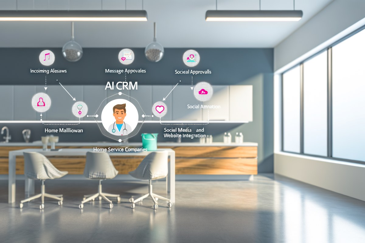 AI-powered SEO, CRM and digital growth concept for home service companies in Miami