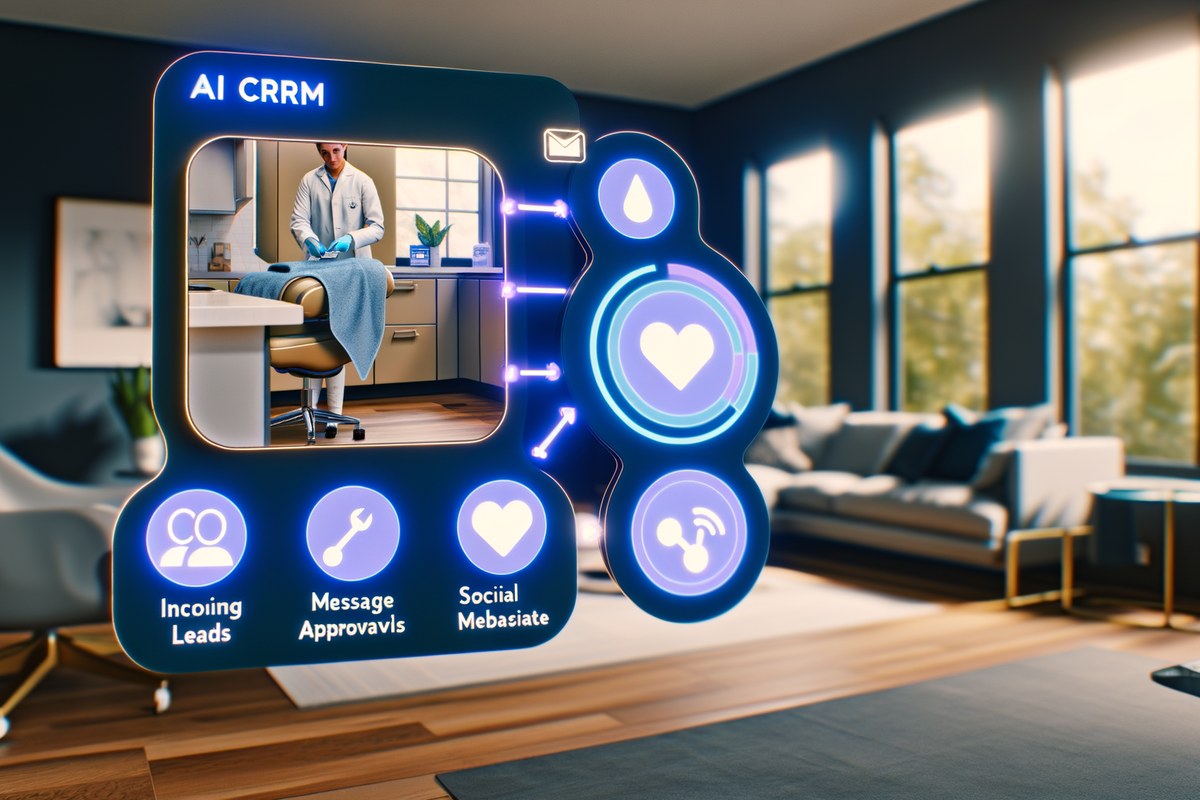 Miami Home Service Company CRM Workflow CRM lead tracking and message workflow visual for home service companies in Miami