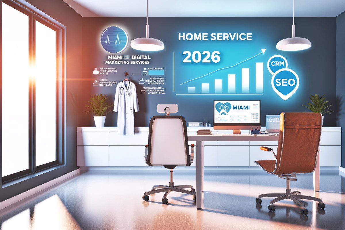 AI-powered SEO, CRM and digital growth concept for home service companies in Miami | miami digital marketing services