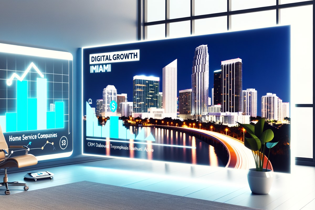 AI-powered SEO, CRM and digital growth concept for home service companies in Miami | miami digital marketing services