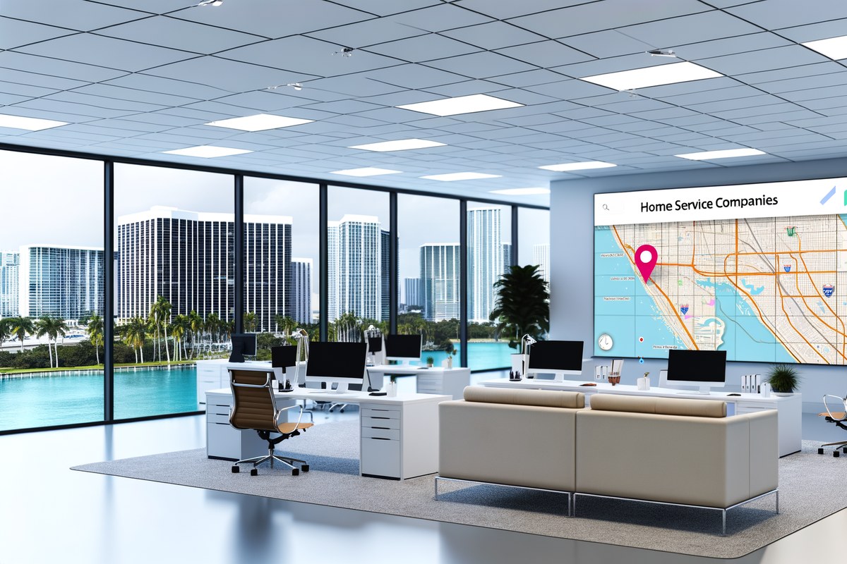 Miami Home Service Company Local Visibility Strategy Local SEO and visibility strategy visual for home service companies in Miami