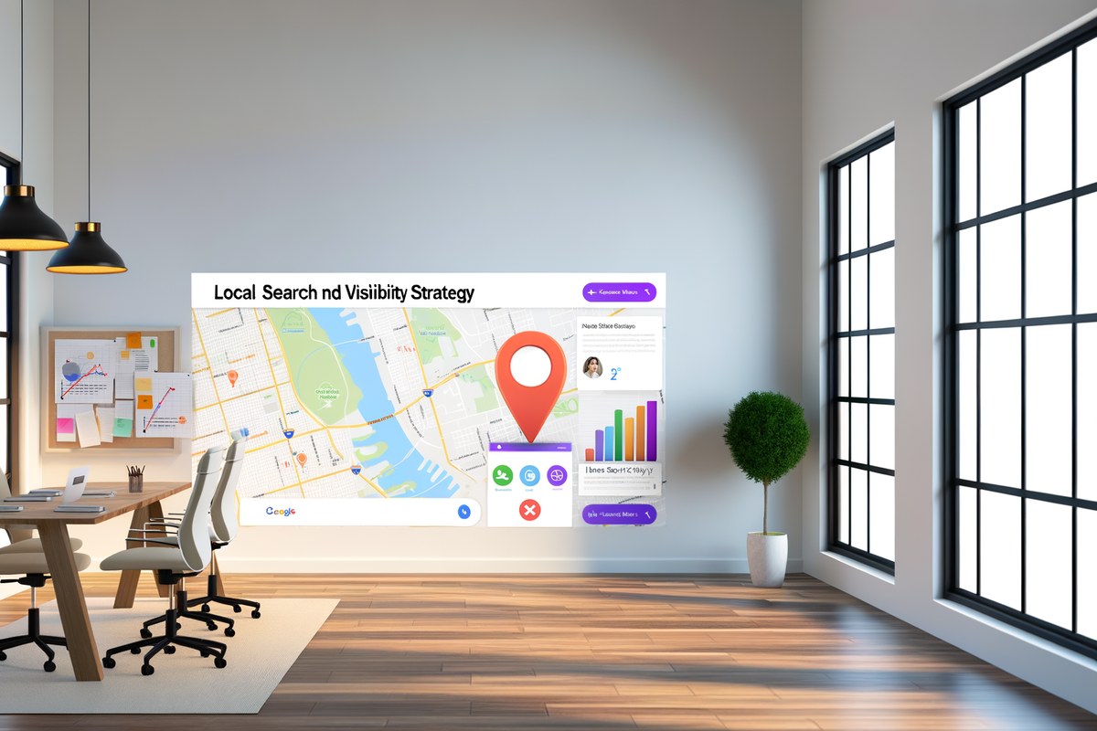 Local SEO and visibility strategy visual for home service companies in Miami