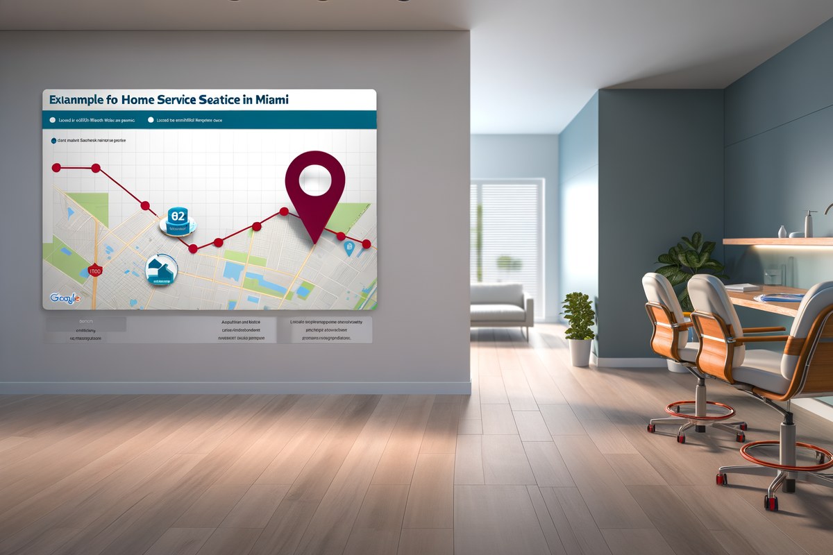 Local SEO and visibility strategy visual for home service companies in Miami