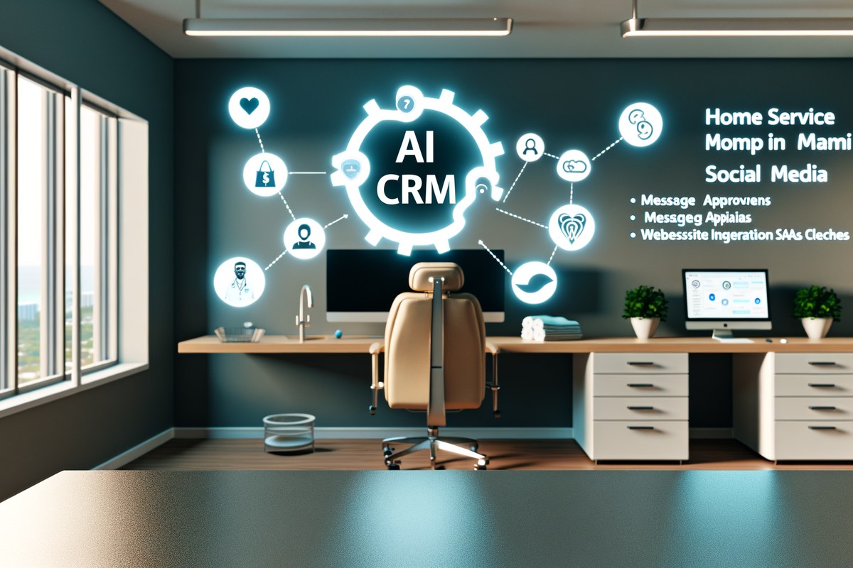 AI-powered SEO, CRM and digital growth concept for home service companies in Miami