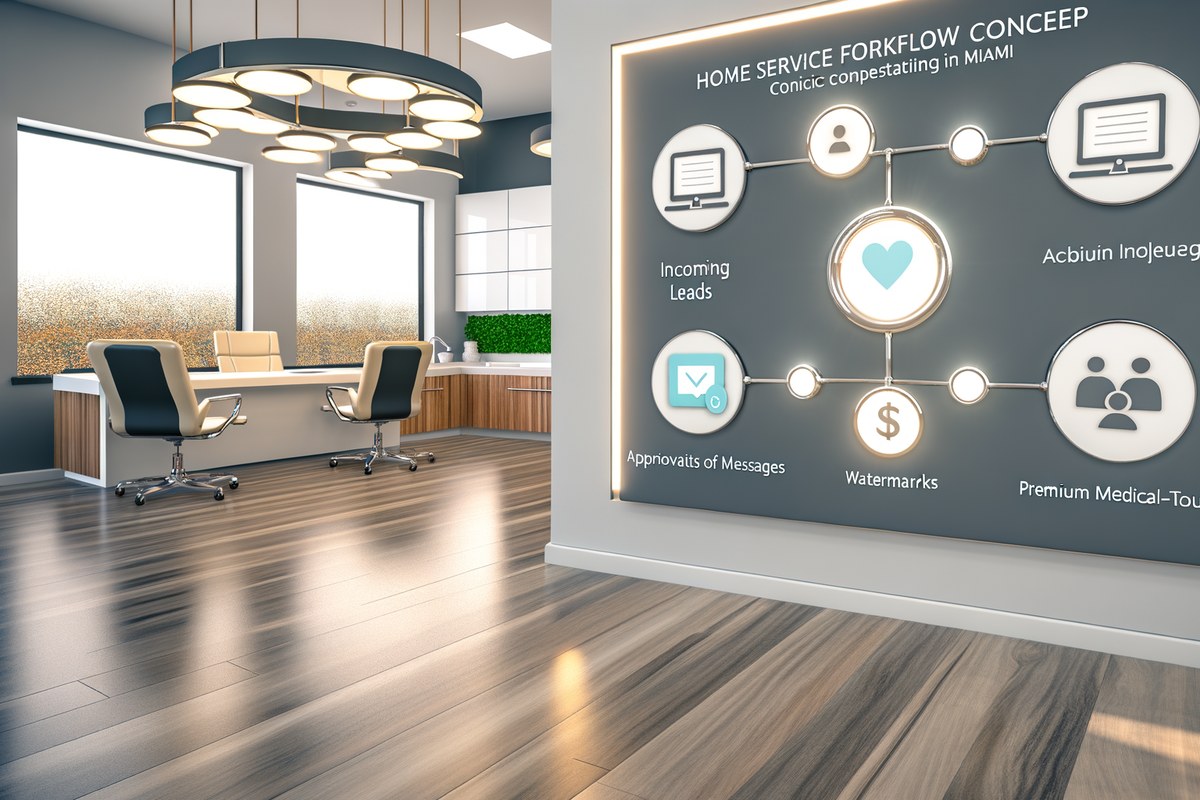 AI-powered local SEO and visibility strategy visual for home service companies in Miami