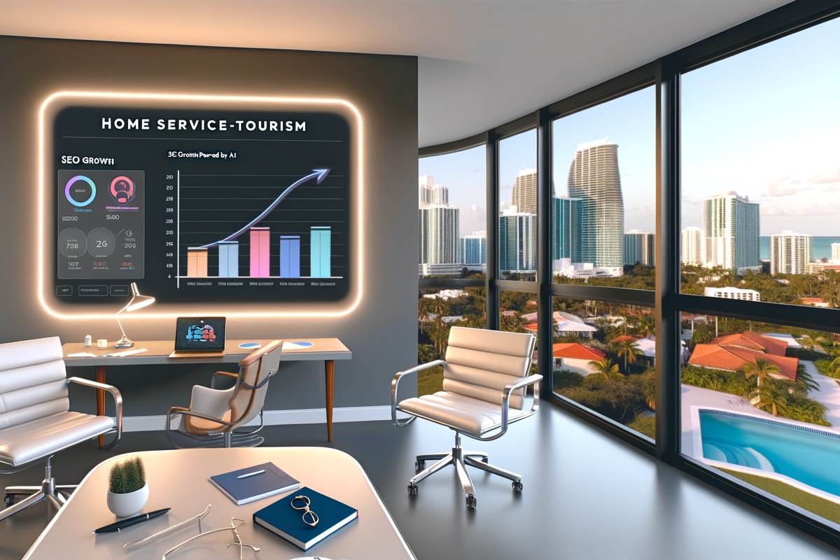 AI-powered SEO, CRM and digital growth concept for home service companies in Miami | miami seo services