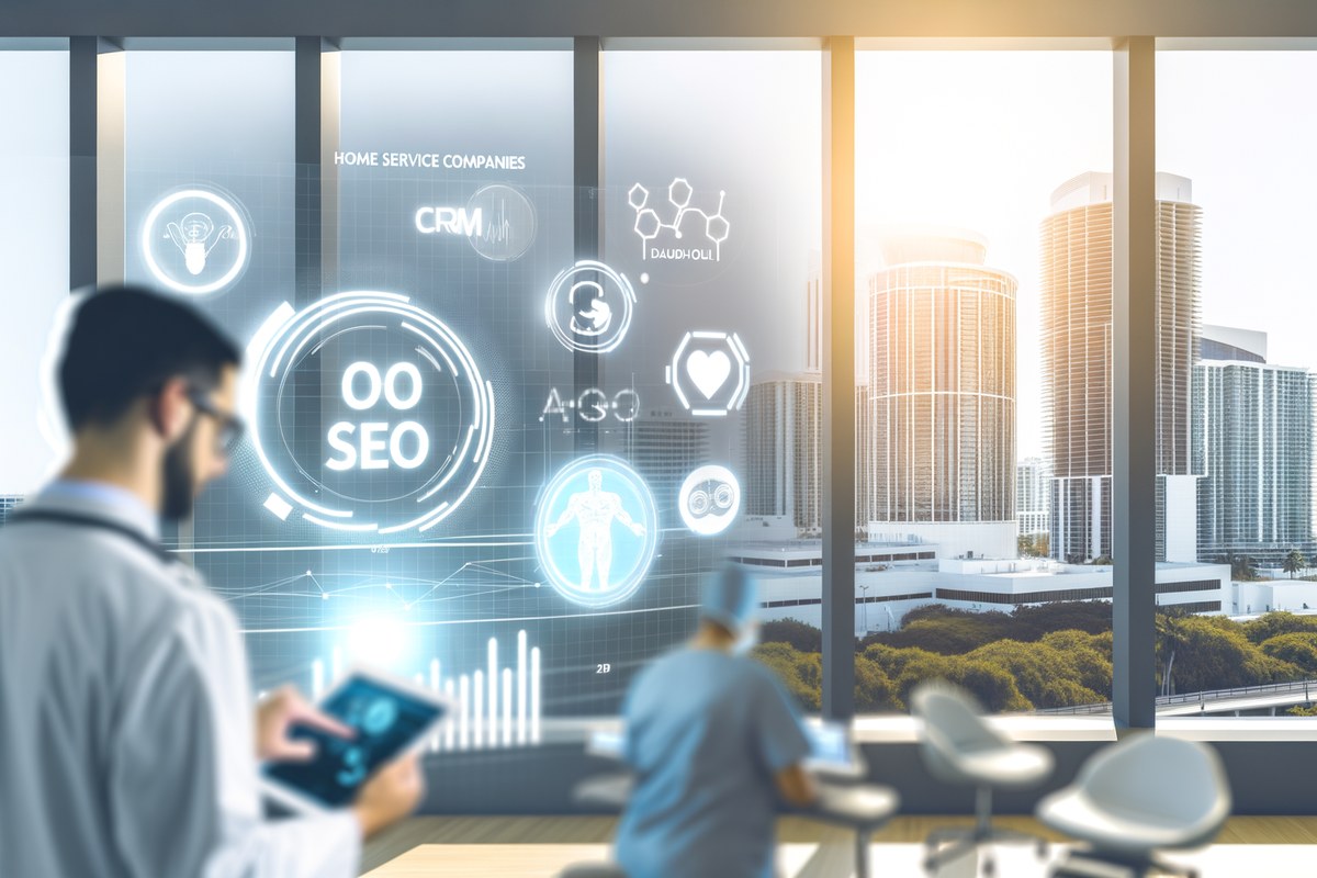 AI-powered SEO, CRM and digital growth concept for home service companies in Miami | miami seo services