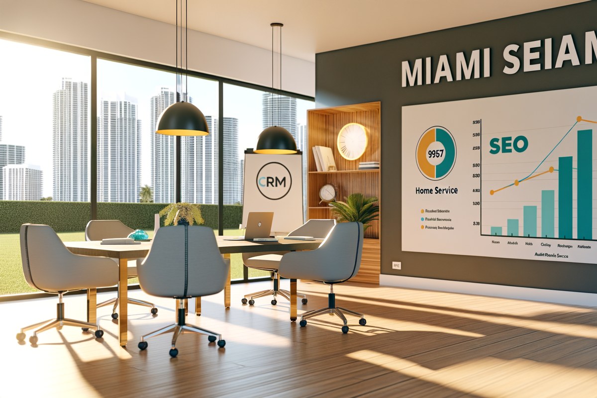 AI-powered SEO, CRM and digital growth concept for home service companies in Miami | miami seo services