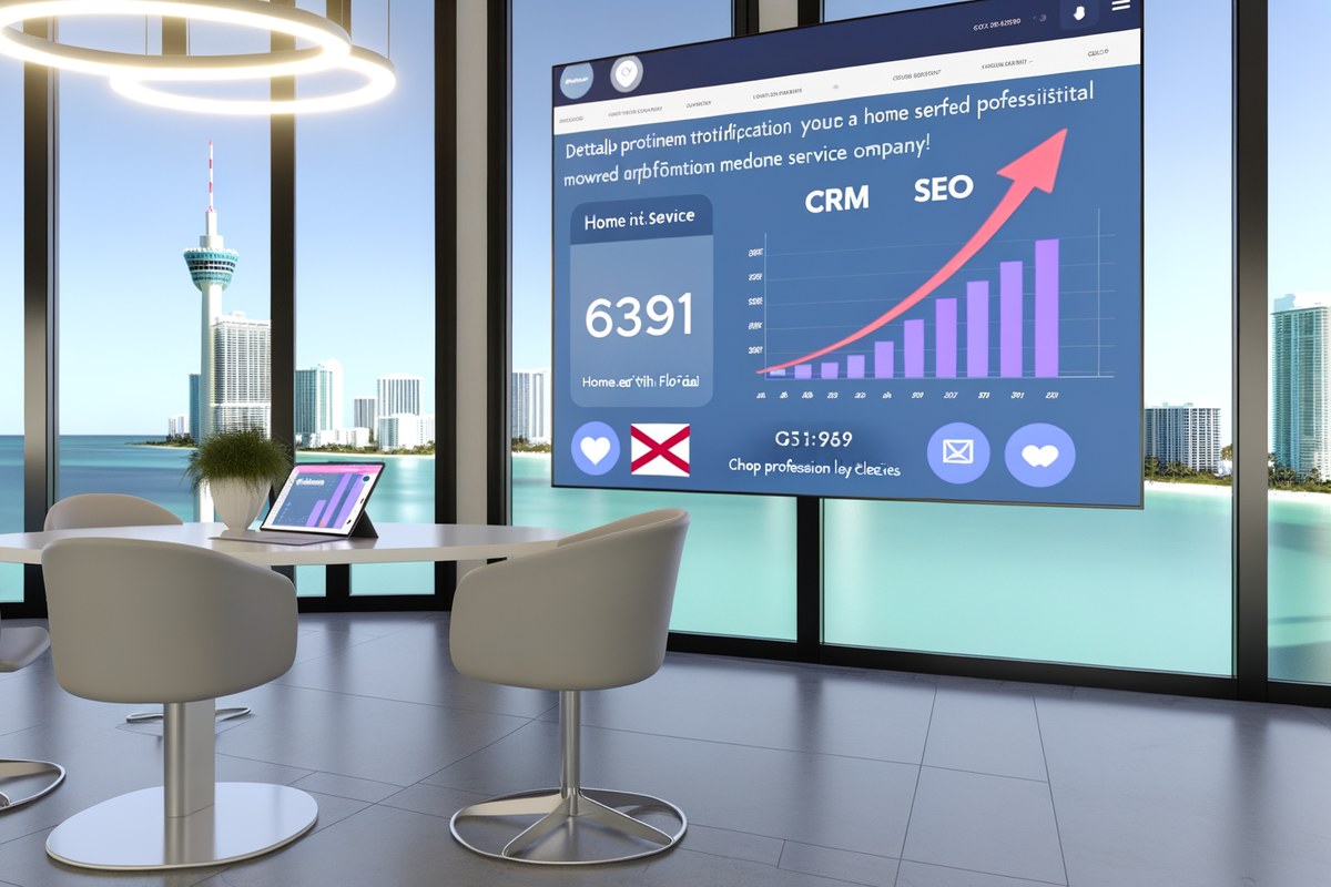 AI-powered SEO, CRM and digital growth concept for home service companies in Miami | miami seo services
