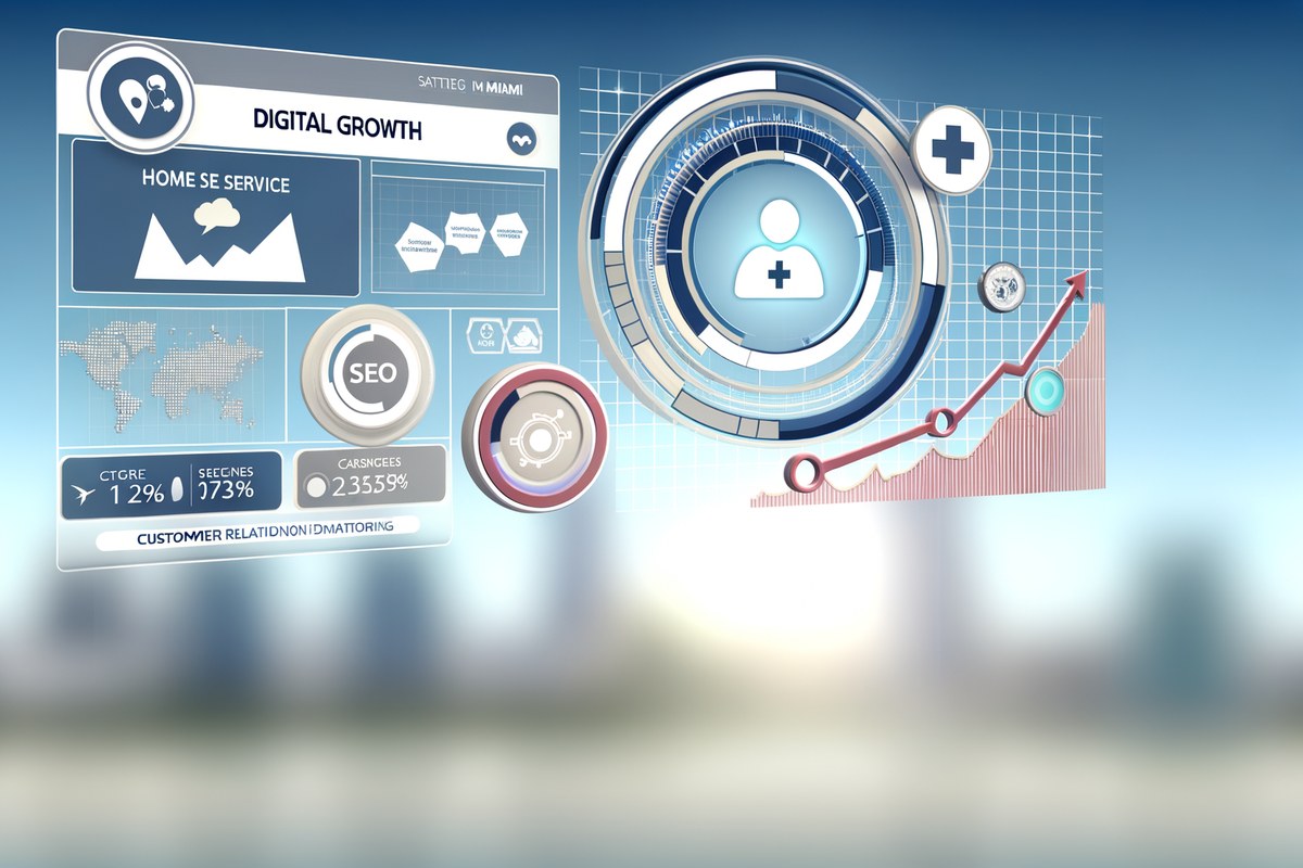 AI-powered SEO, CRM and digital growth concept for home service companies in Miami | miami seo services