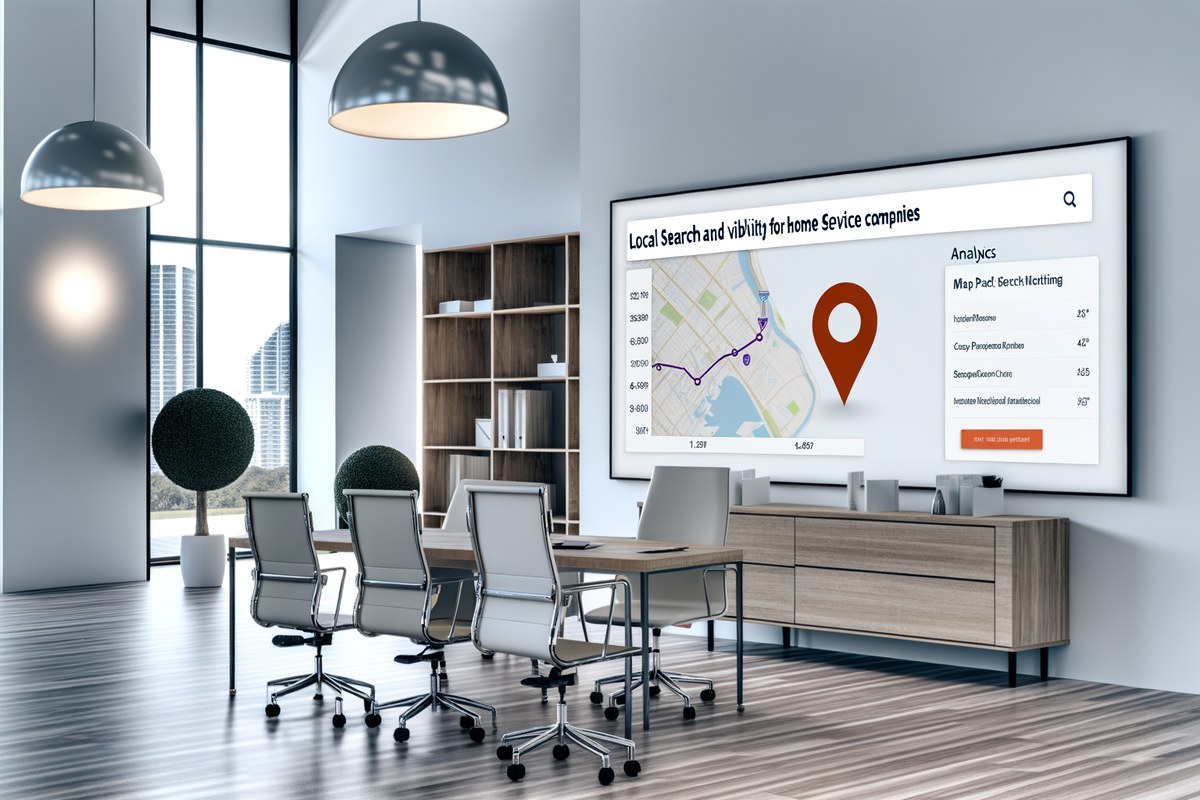 Local SEO and visibility strategy visual for home service companies in Miami