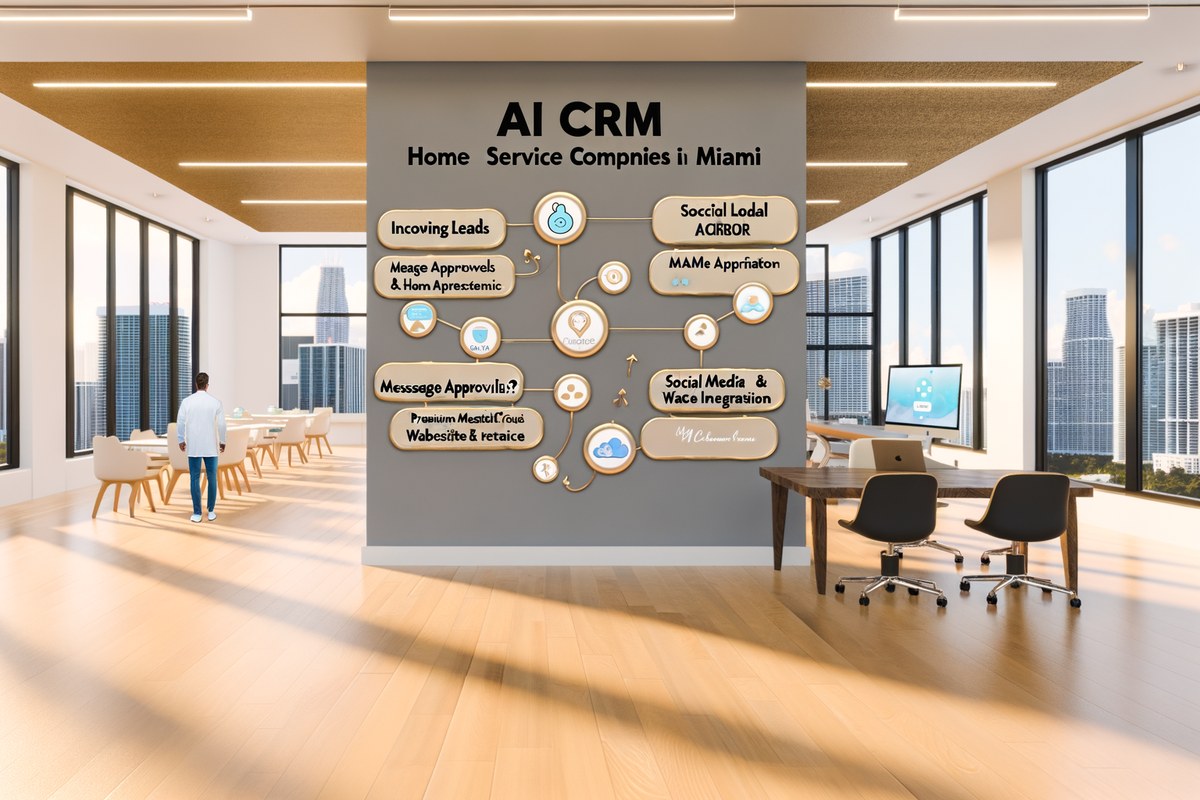 Local search and visibility strategy scene for home service companies in Miami