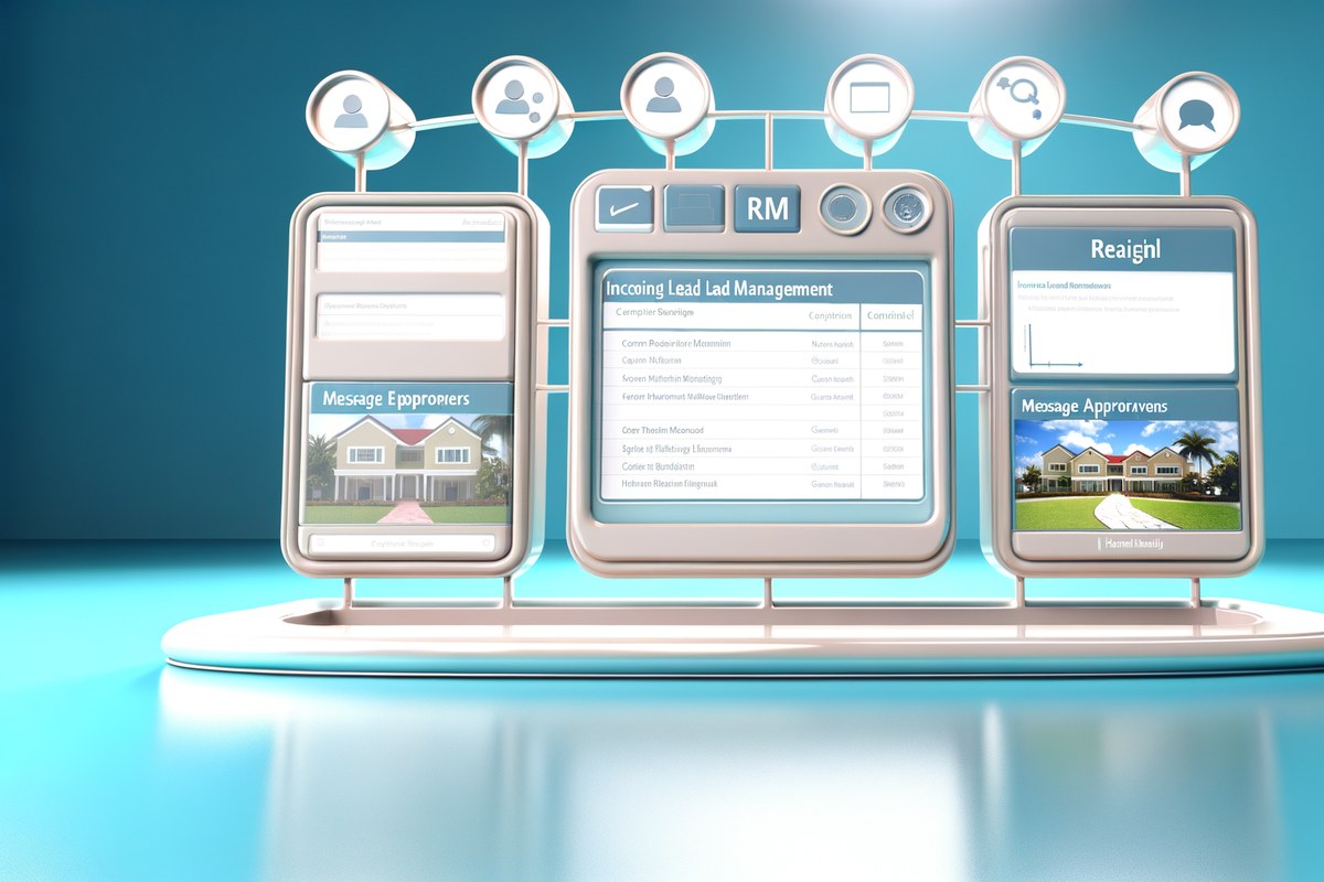 Miami Home Service Company CRM Workflow CRM lead tracking and message workflow visual for home service companies in Miami