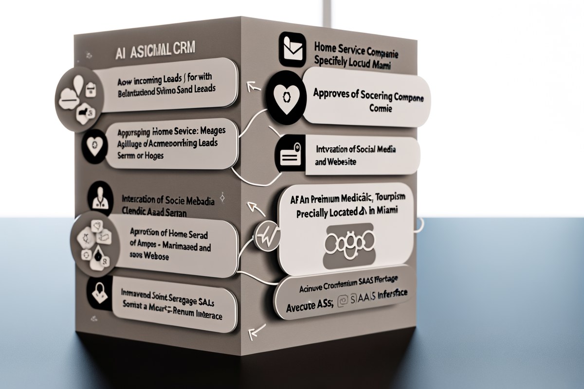 CRM lead tracking and message workflow visual for home service companies in Miami