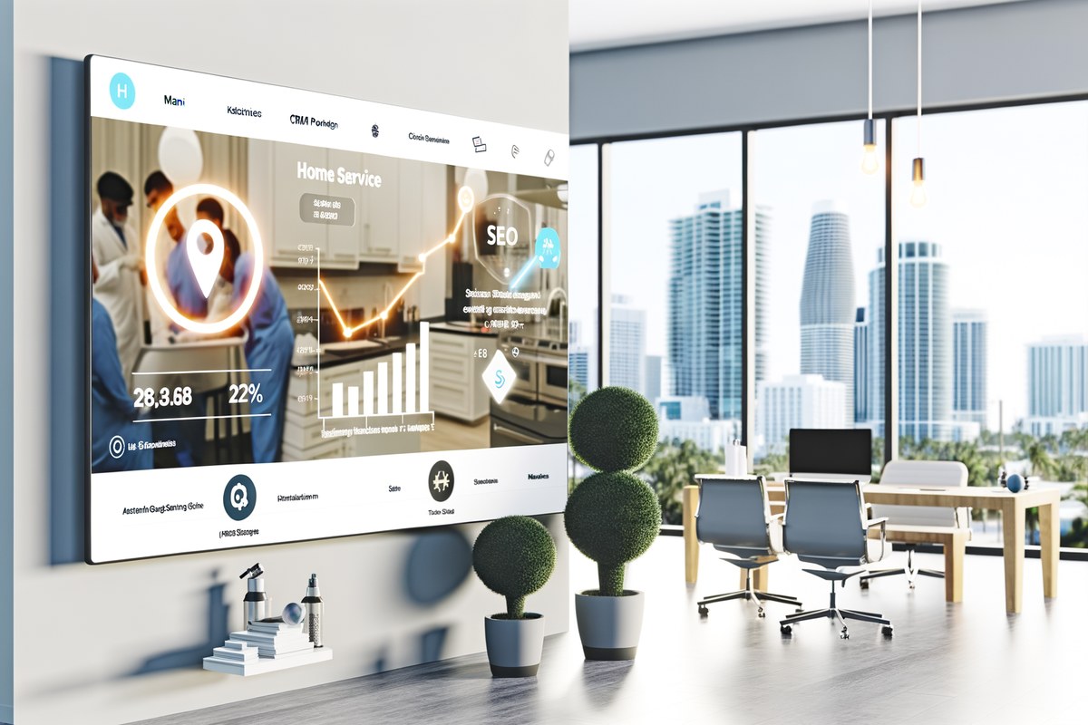 AI-powered SEO, CRM and digital growth concept for home service companies in Miami | miami instagram analysis services