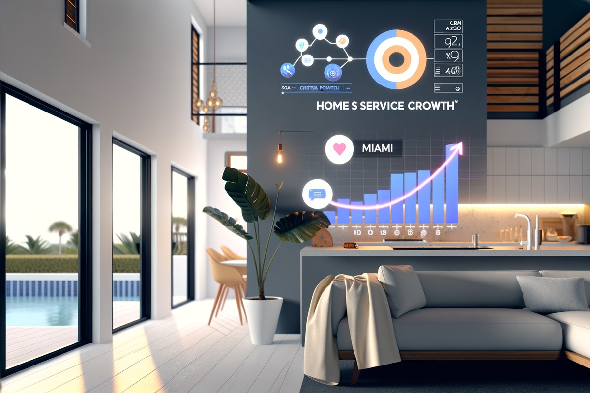 AI-powered SEO, CRM and digital growth concept for home service companies in Miami | miami instagram analysis services