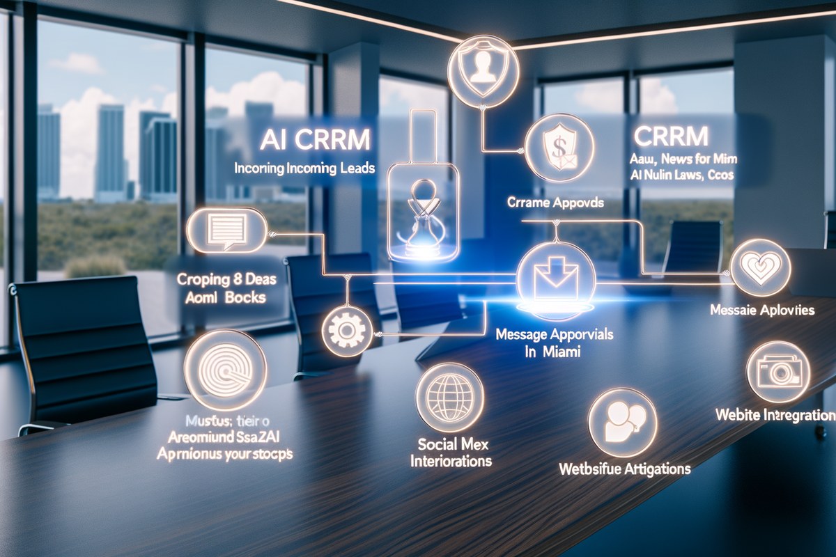 Miami Law Firm CRM Workflow CRM lead tracking and message workflow visual for law firms in Miami