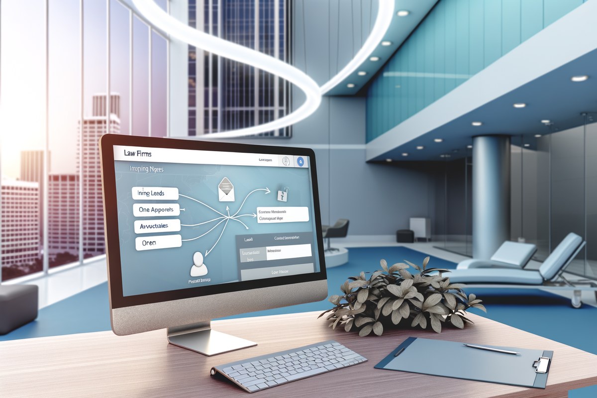 AI-powered SEO, CRM and digital growth concept for law firms in Miami