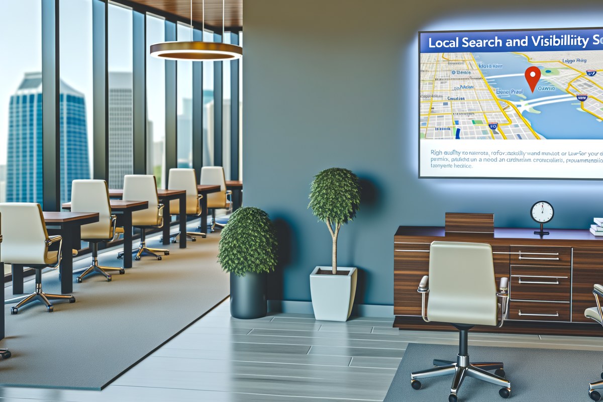 Miami Law Firm Local Visibility Strategy Local SEO and visibility strategy visual for law firms in Miami