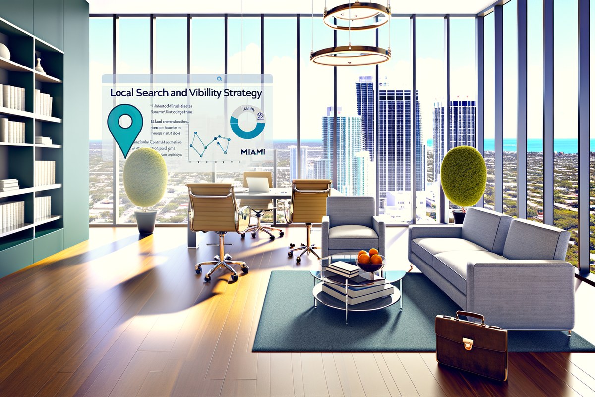 Miami Law Firm Local Visibility Strategy Local SEO and visibility strategy visual for law firms in Miami
