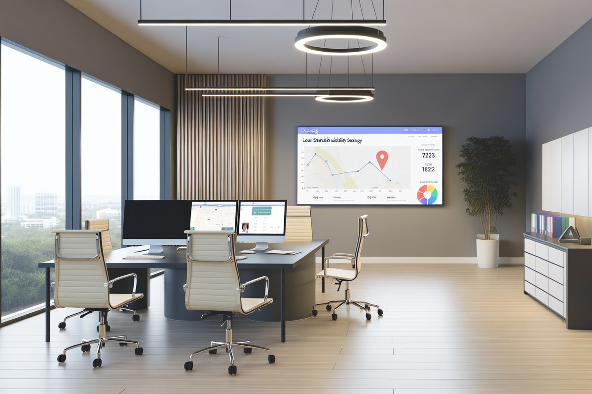Miami Law Firm Local Visibility Strategy Local SEO and visibility strategy visual for law firms in Miami
