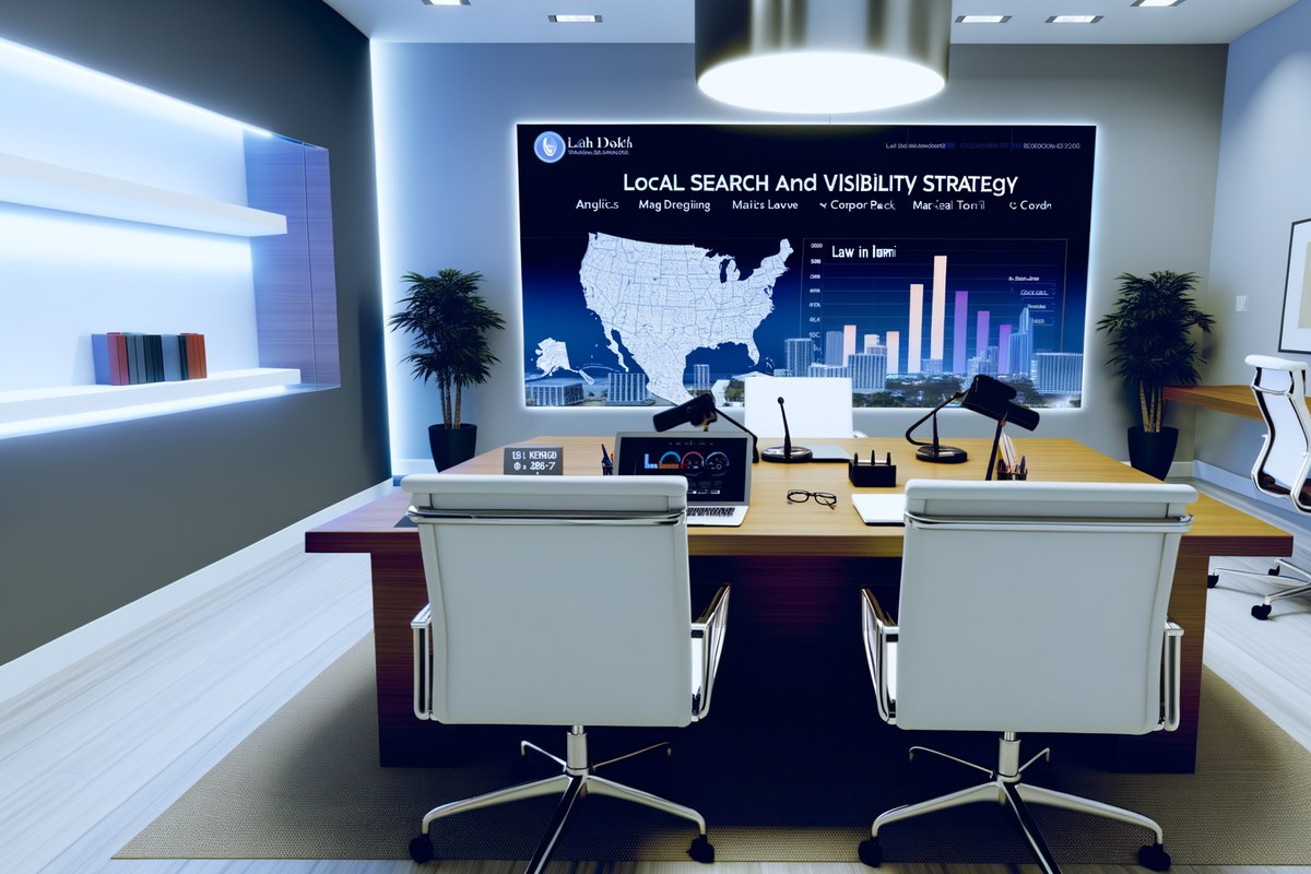Local SEO and visibility strategy visual for law firms in Miami
