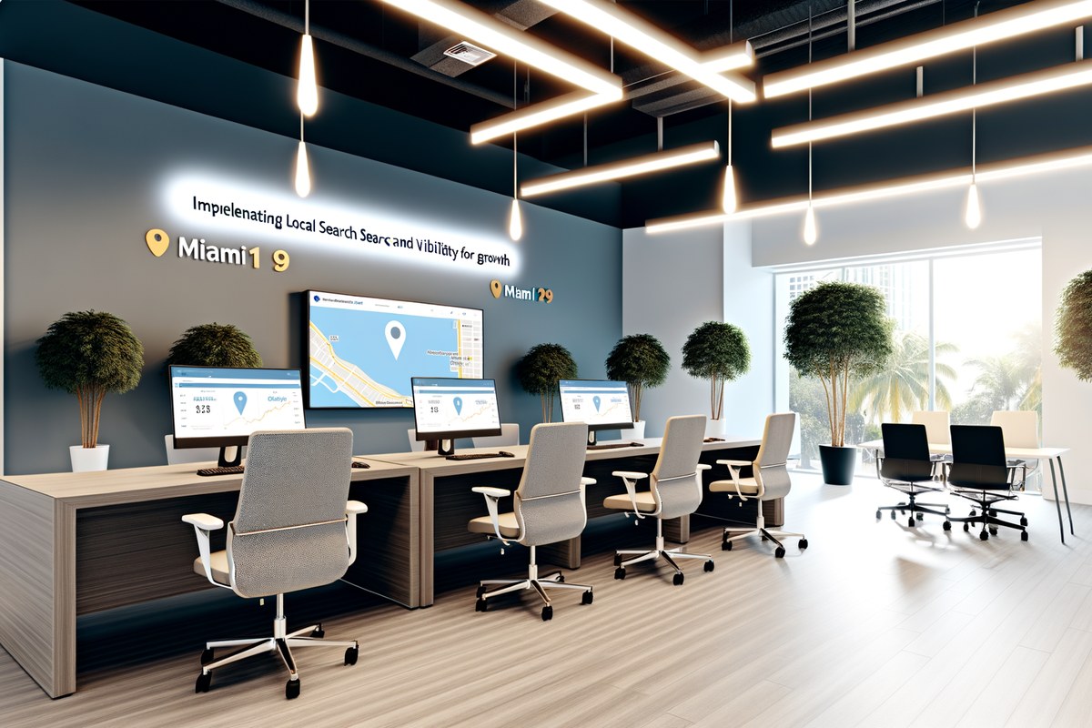 Local SEO and visibility strategy visual for law firms in Miami