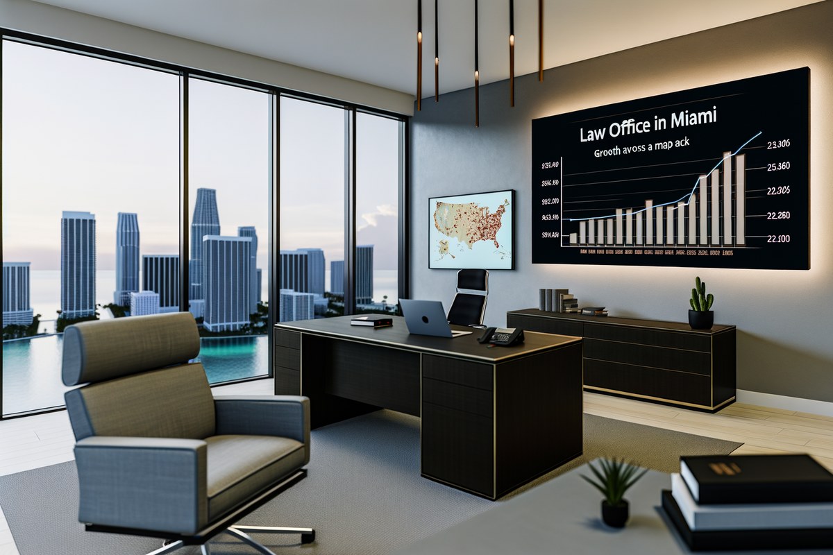 Miami Law Firm Local Visibility Strategy Local SEO and visibility strategy visual for law firms in Miami
