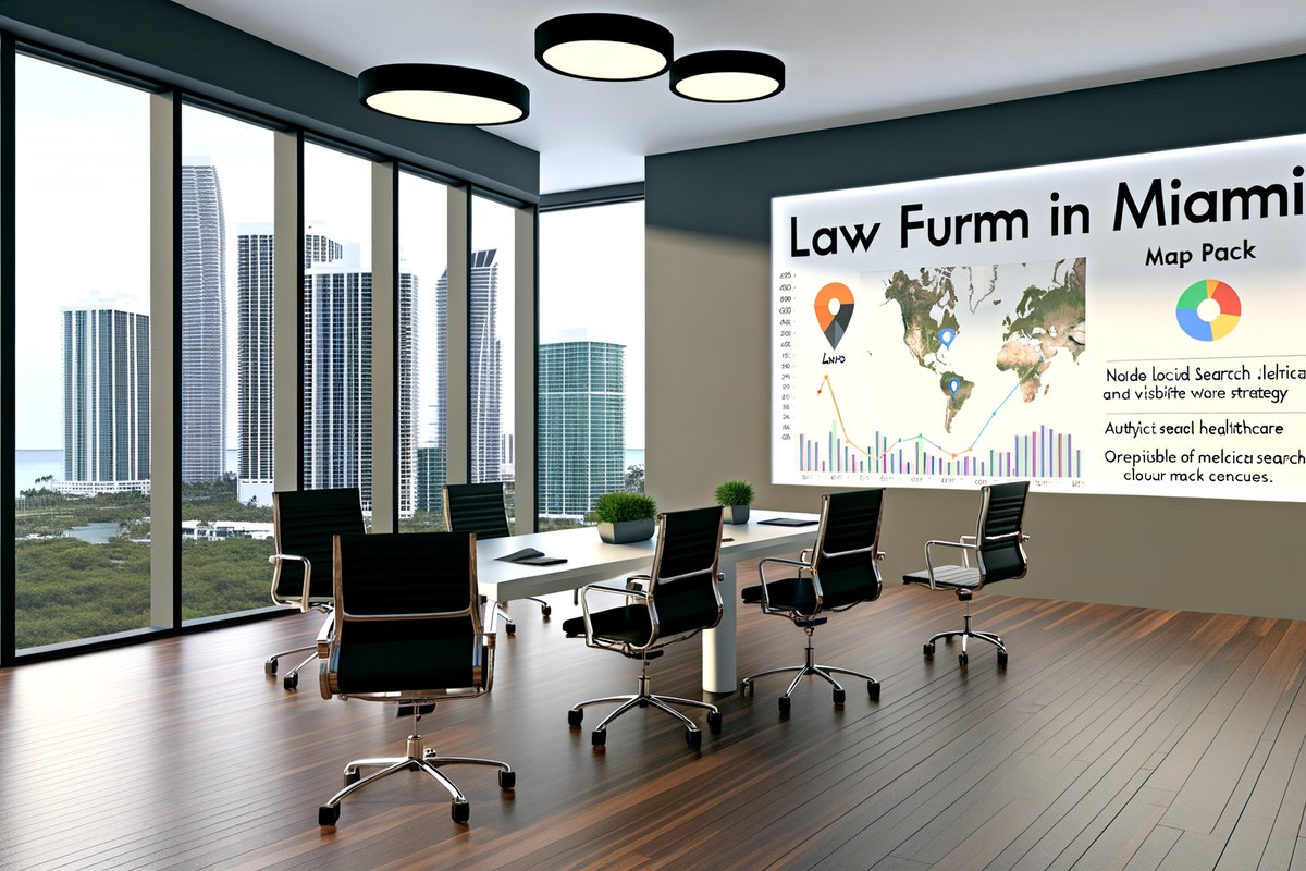 Miami Law Firm Local Visibility Strategy Local SEO and visibility strategy visual for law firms in Miami