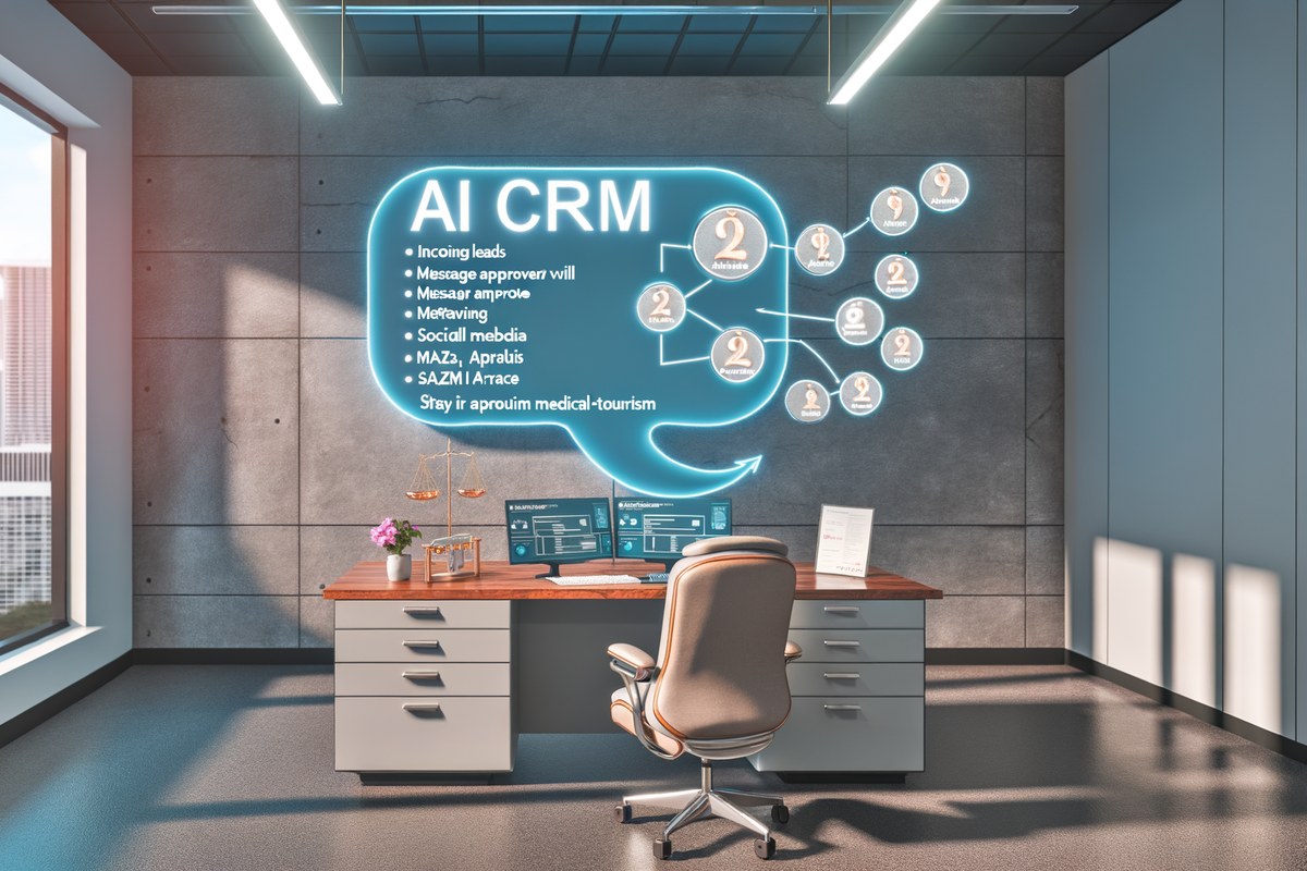 AI-powered CRM workflow concept for law firms in Miami AI-powered CRM workflow for law firms in Miami