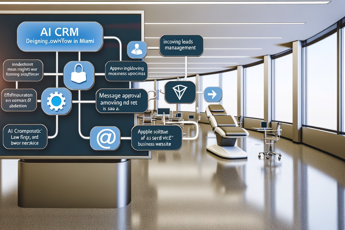 Miami Law Firm CRM Workflow CRM lead tracking and message workflow visual for law firms in Miami