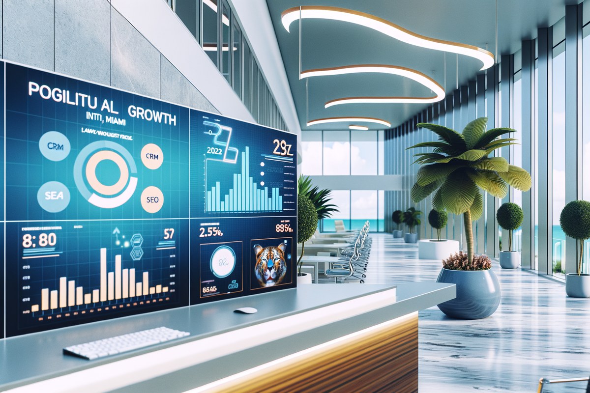 AI-powered SEO, CRM and digital growth concept for law firms in Miami | miami digital marketing services
