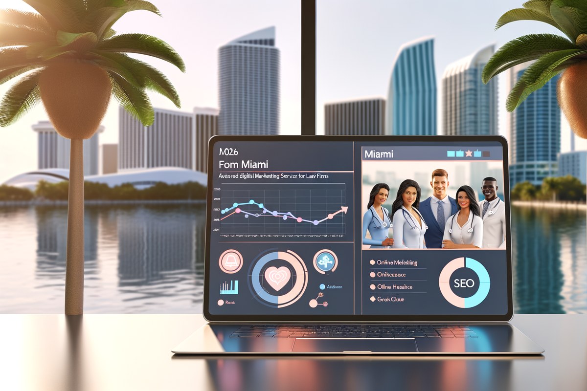 AI-powered SEO, CRM and digital growth concept for law firms in Miami | miami digital marketing services