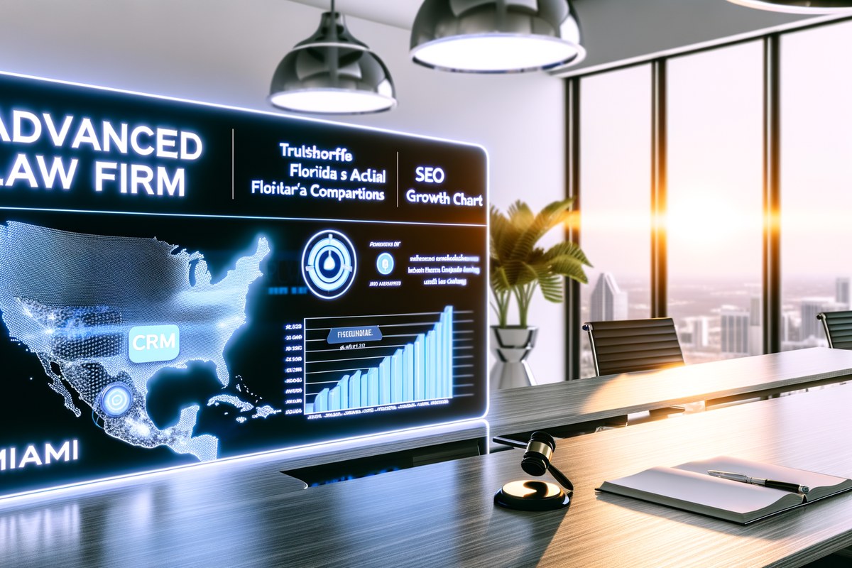 AI-powered SEO, CRM and digital growth concept for law firms in Miami | miami digital marketing services