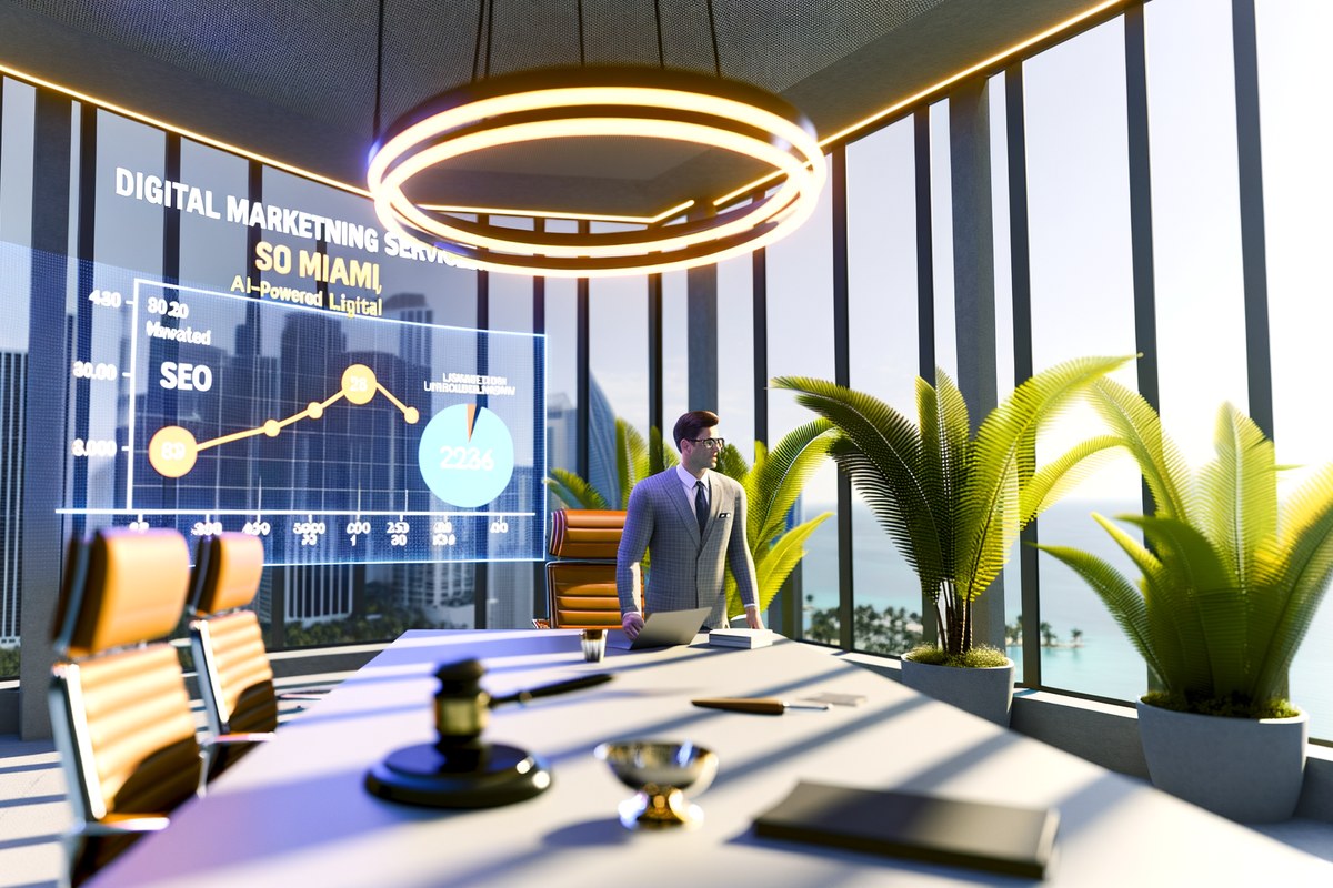 AI-powered SEO, CRM and digital growth concept for law firms in Miami | miami digital marketing services