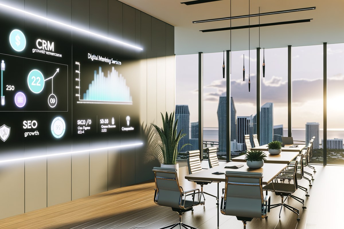 AI-powered SEO, CRM and digital growth concept for law firms in Miami | miami digital marketing services