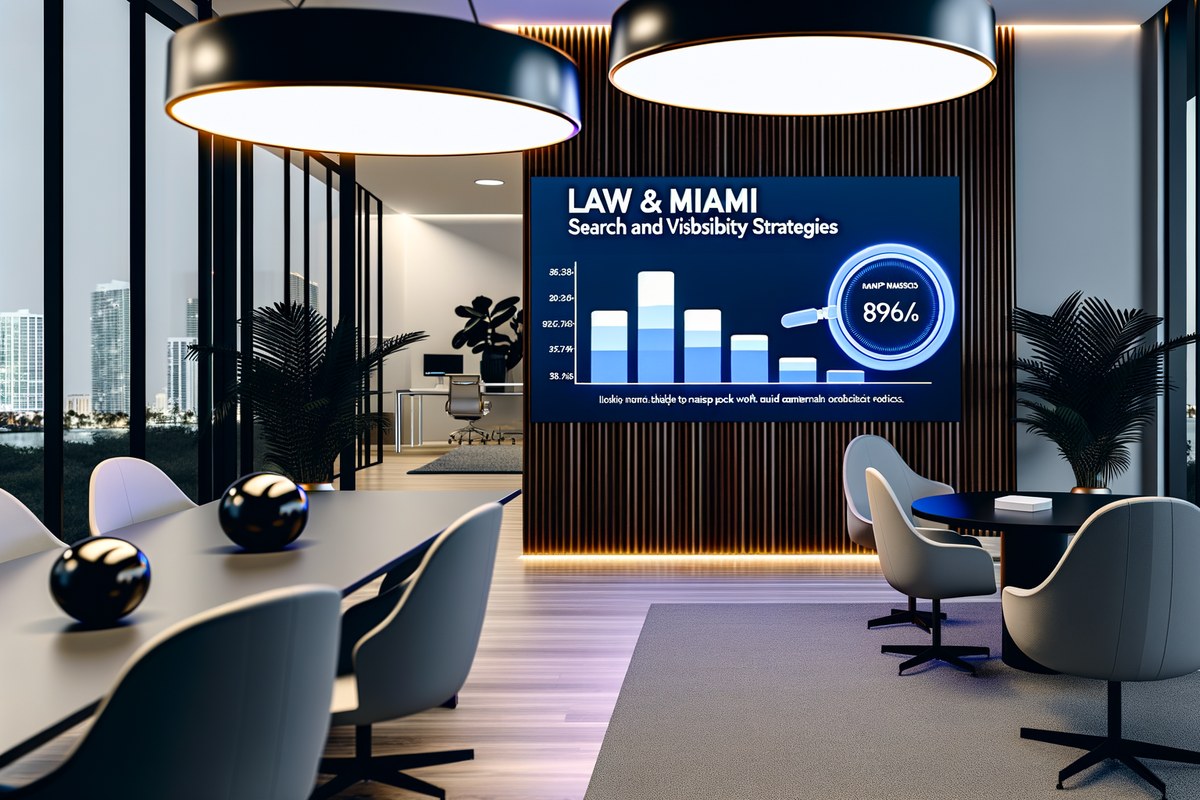 Miami Law Firm Local Visibility Strategy Local SEO and visibility strategy visual for law firms in Miami