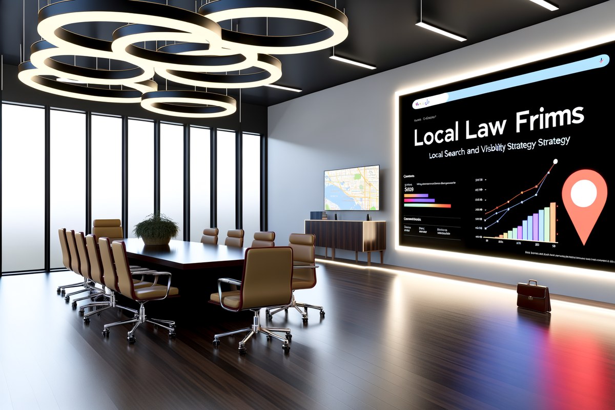 Miami Law Firm Local Visibility Strategy Local SEO and visibility strategy visual for law firms in Miami