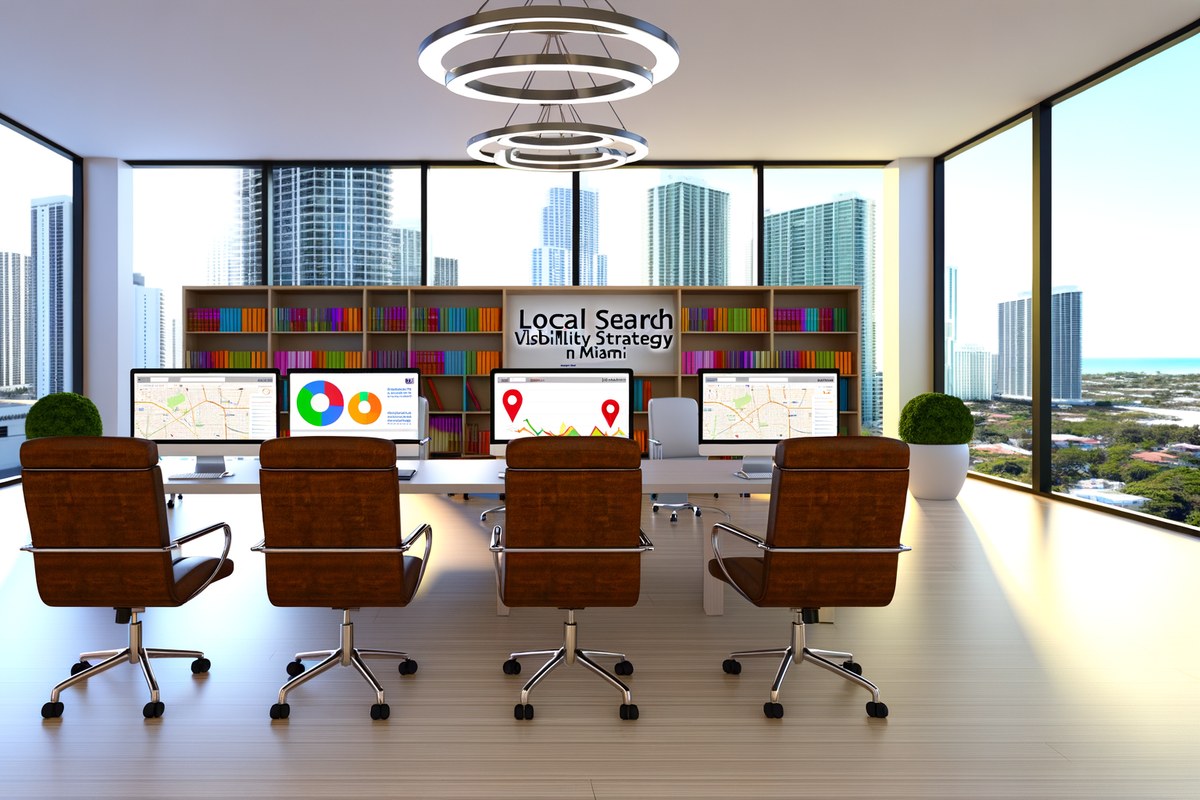 Local SEO and visibility strategy visual for law firms in Miami