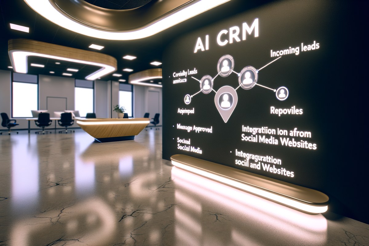 CRM lead tracking and message workflow visual for law firms in Miami