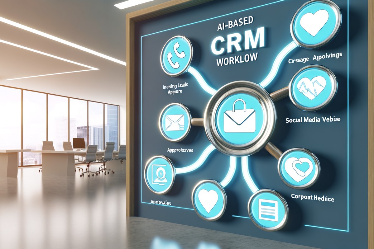 CRM lead tracking and message workflow visual for law firms in Miami