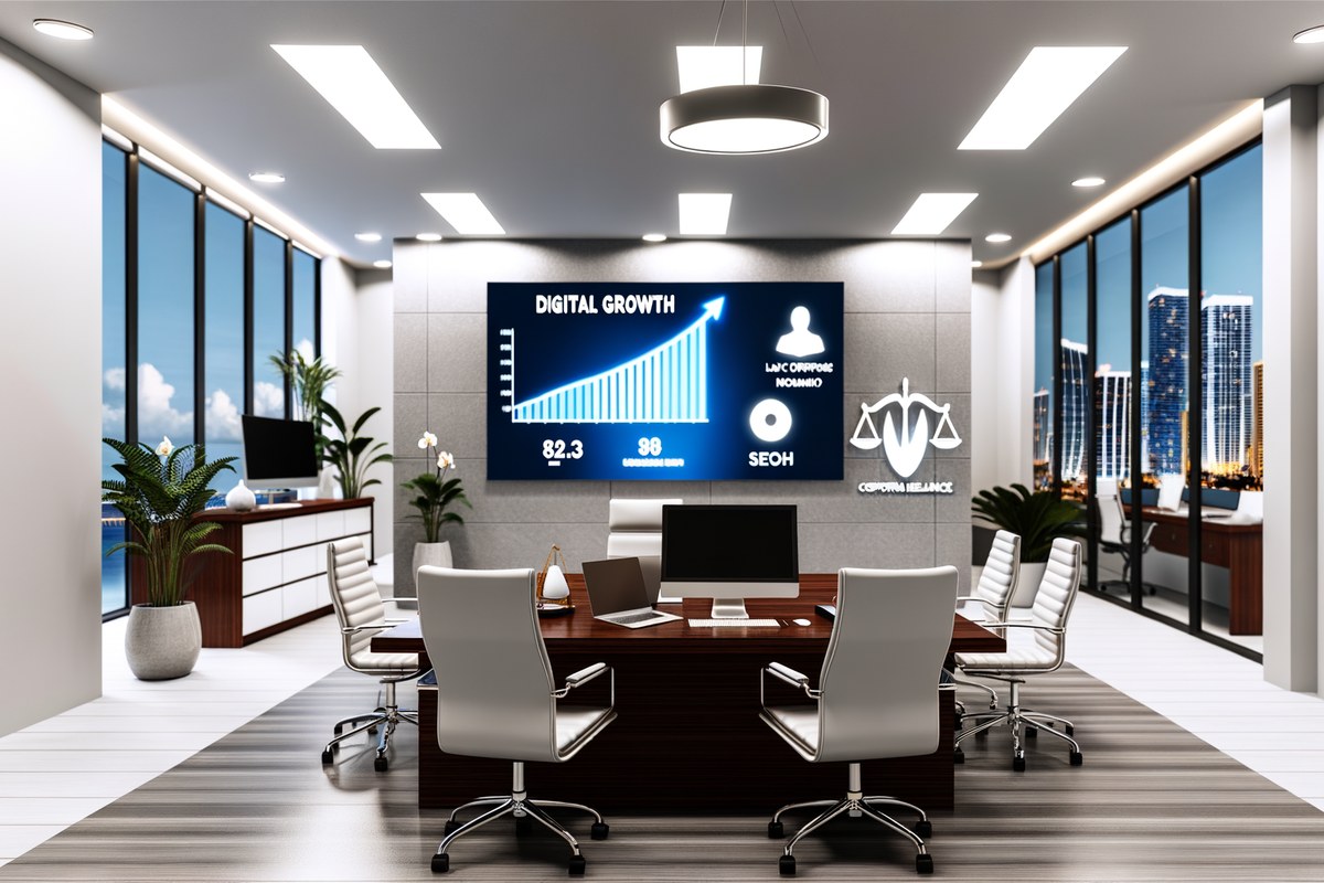 AI-powered SEO, CRM and digital growth concept for law firms in Miami | miami seo services