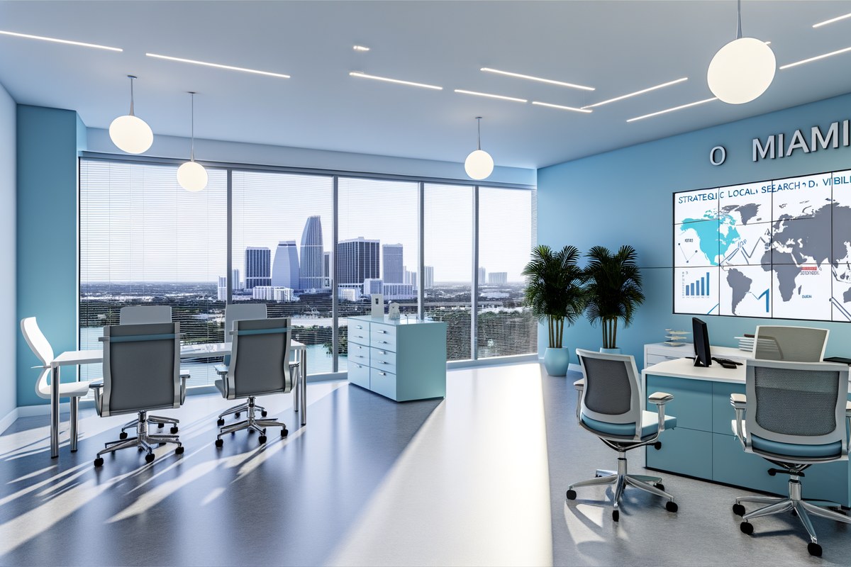 Miami Law Firm Local Visibility Strategy Local SEO and visibility strategy visual for law firms in Miami
