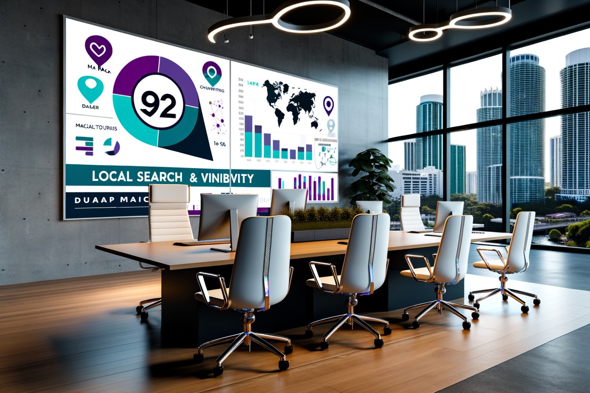 Miami Law Firm Local Visibility Strategy Local SEO and visibility strategy visual for law firms in Miami